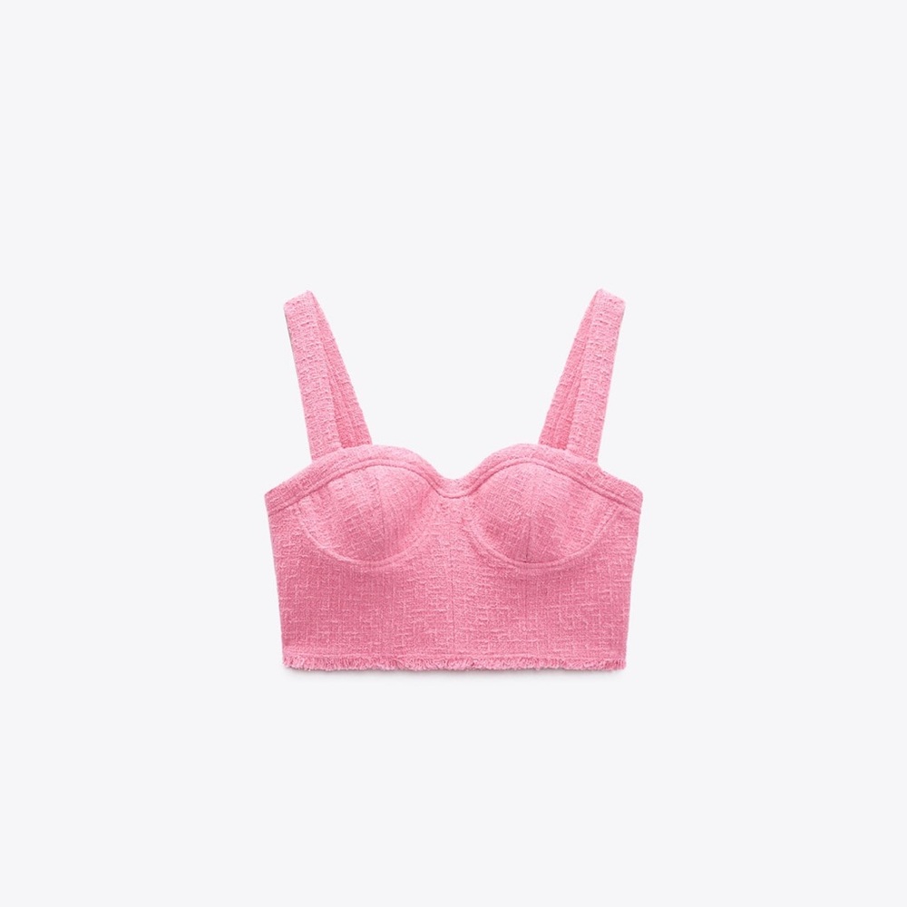 Zara textured bustier top